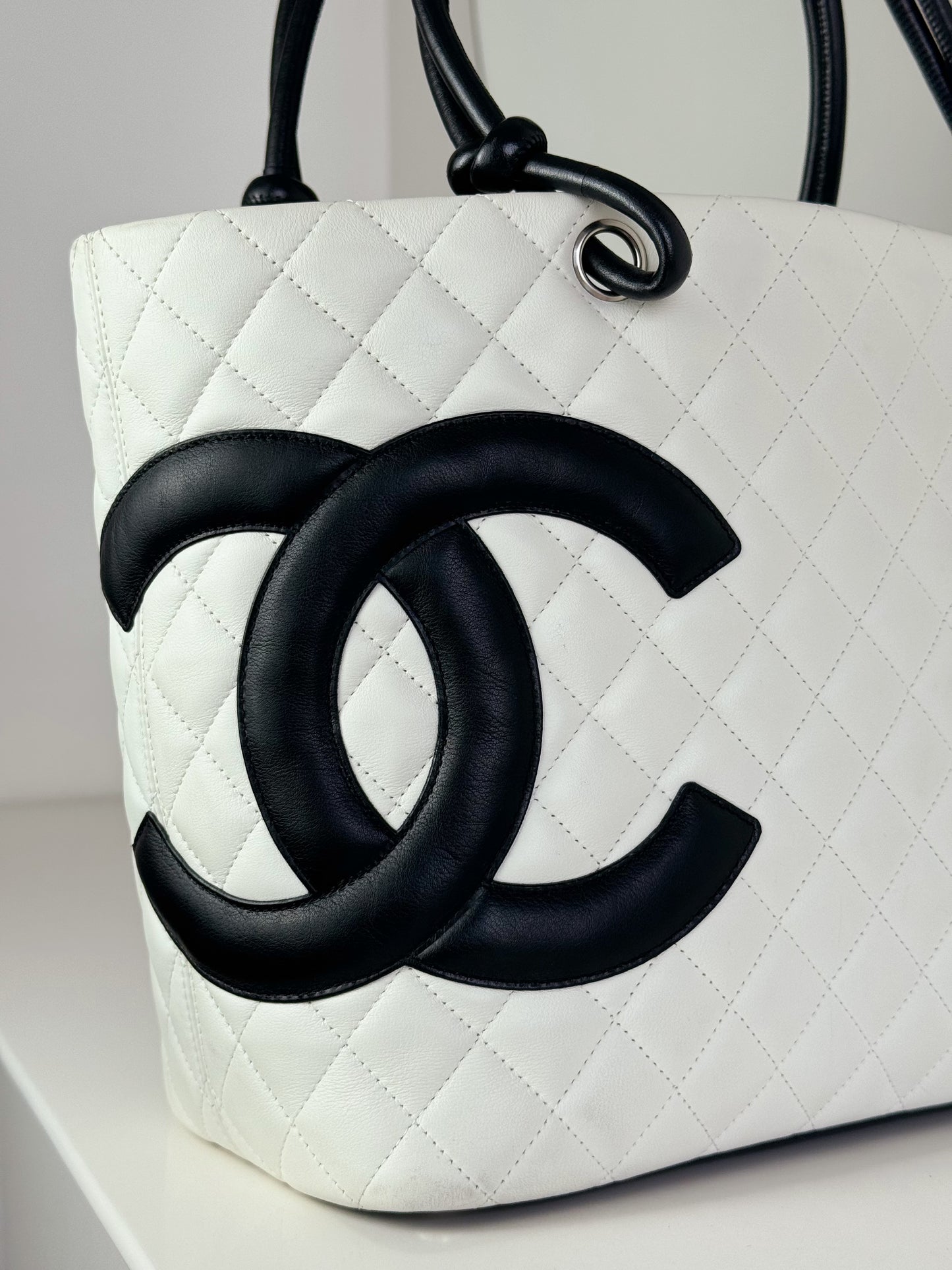 Chanel Vintage Cambon Tote Shoulder Bag