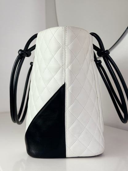 Chanel Vintage Cambon Tote Shoulder Bag
