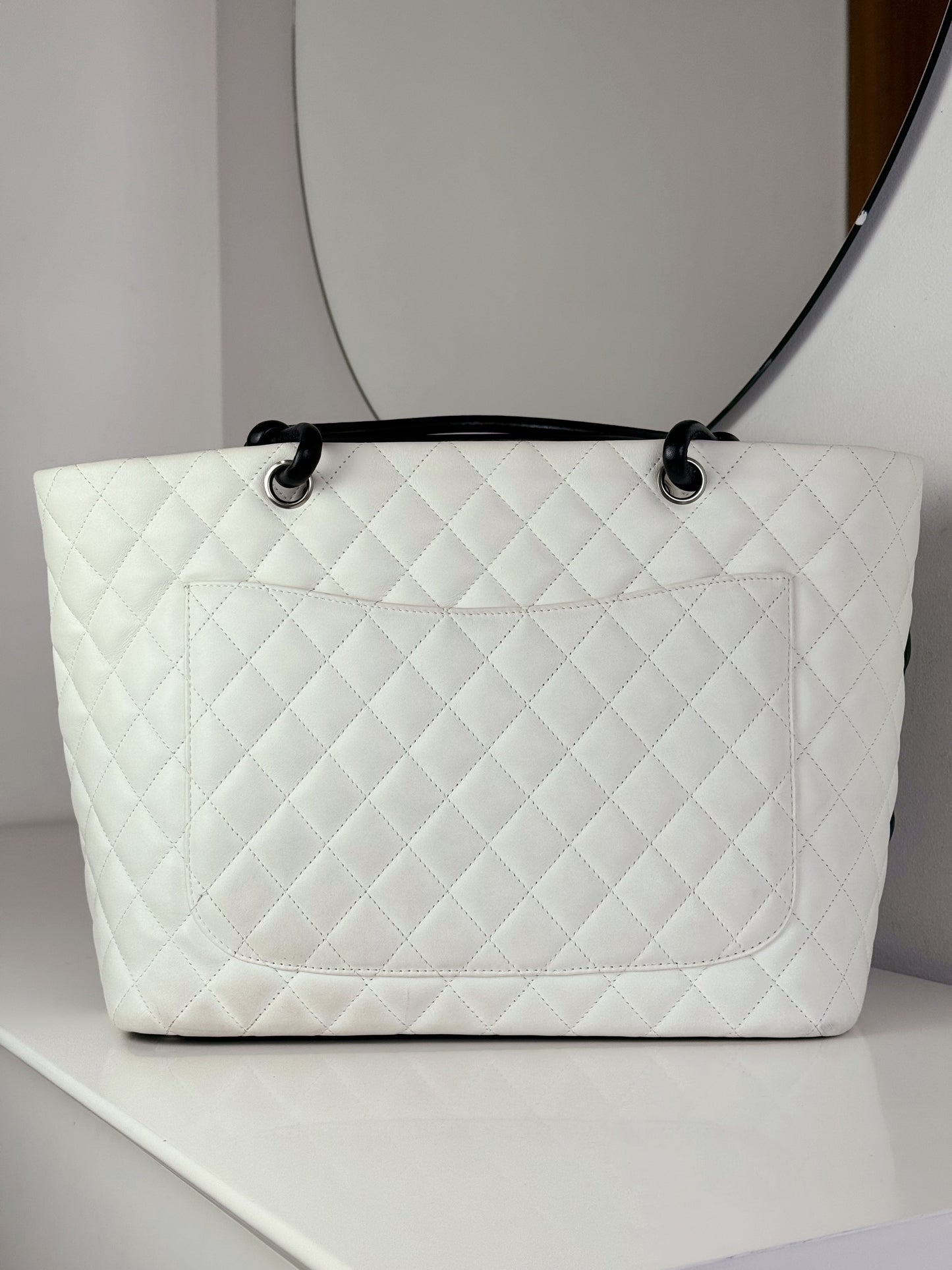 Chanel Vintage Cambon Tote Shoulder Bag
