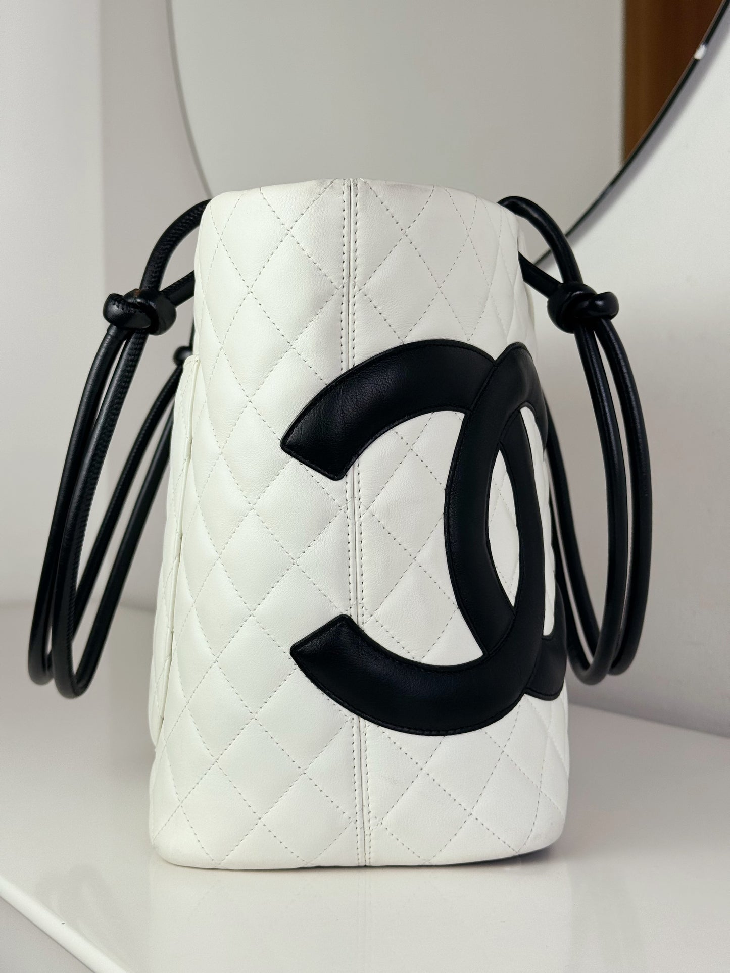 Chanel Vintage Cambon Tote Shoulder Bag
