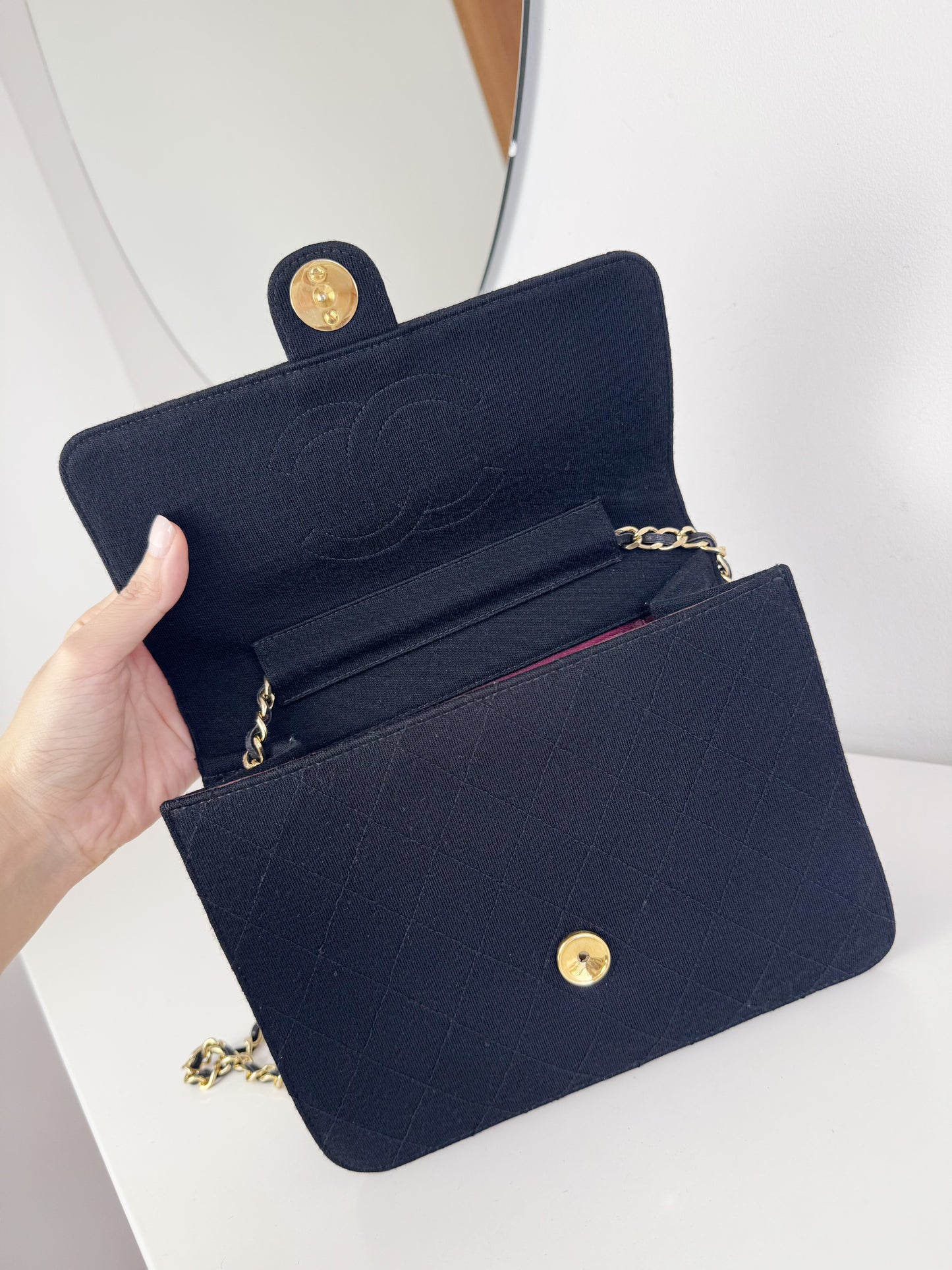 Chanel Vintage Single Flap Shoulder Crossbody Bag