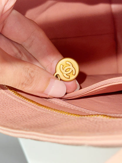 Chanel Vintage Caviar Medallion Tote Shoulder Bag