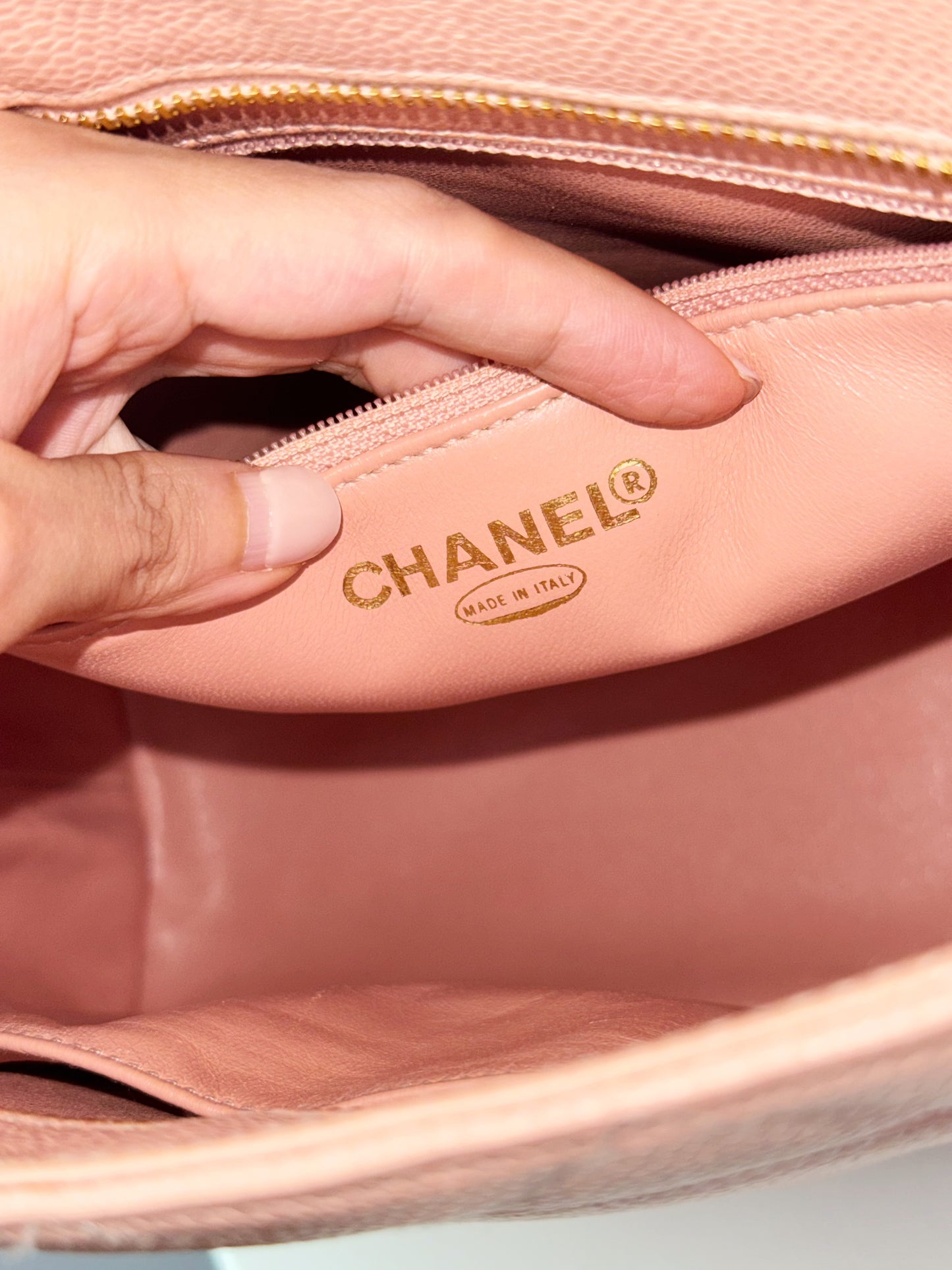 Chanel Vintage Caviar Medallion Tote Shoulder Bag