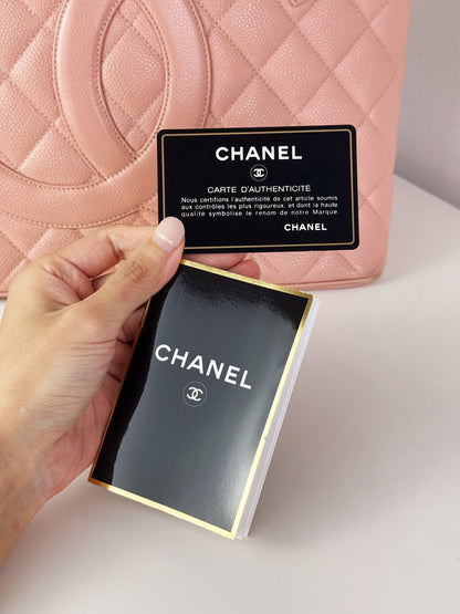 Chanel Vintage Caviar Medallion Tote Shoulder Bag