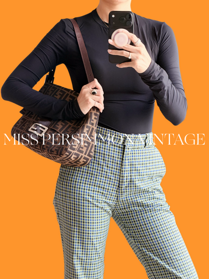 Fendi Vintage Zucca Mamma Baguette Shoulder Bag