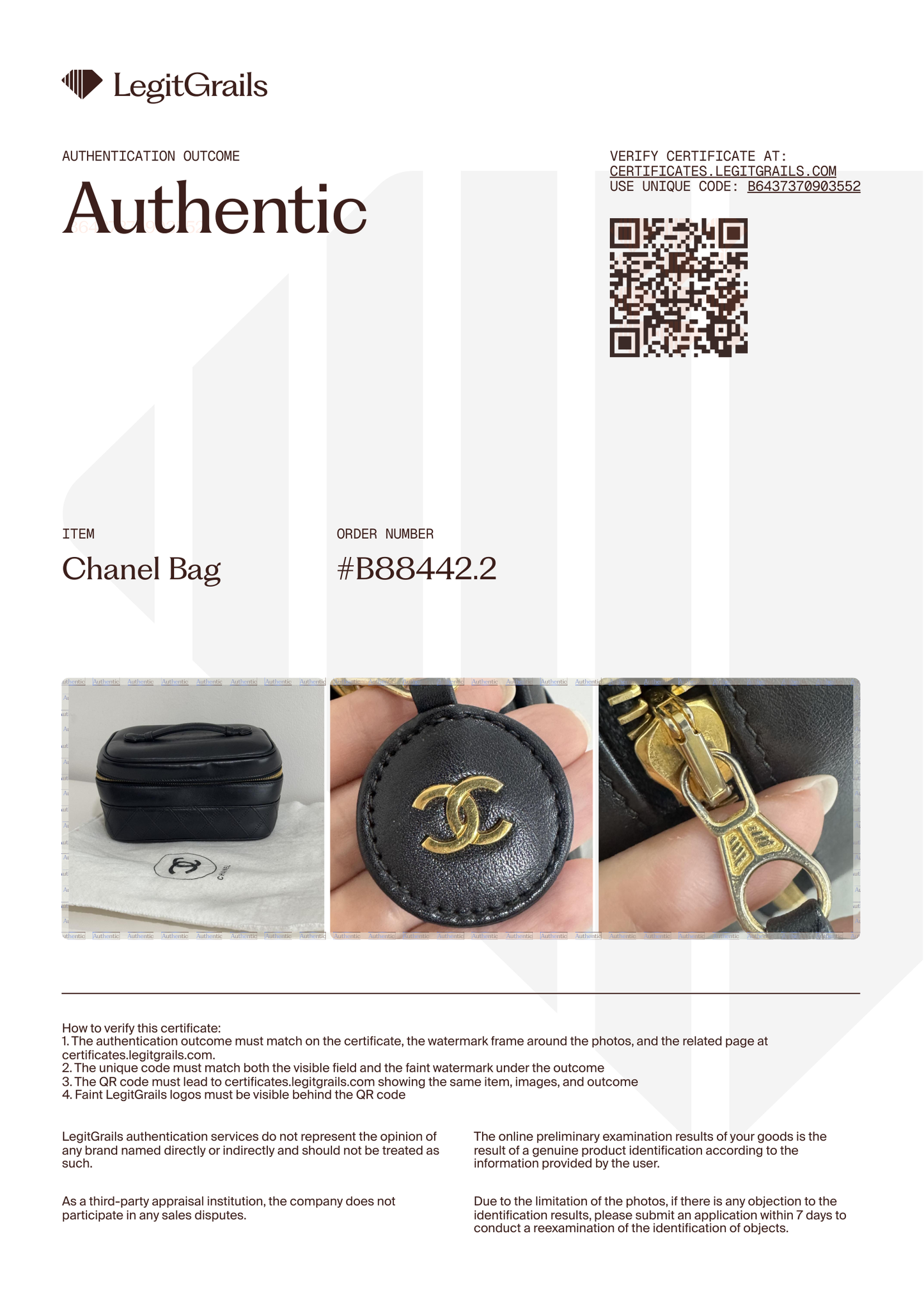 Chanel Vintage Lambskin Vanity Bag