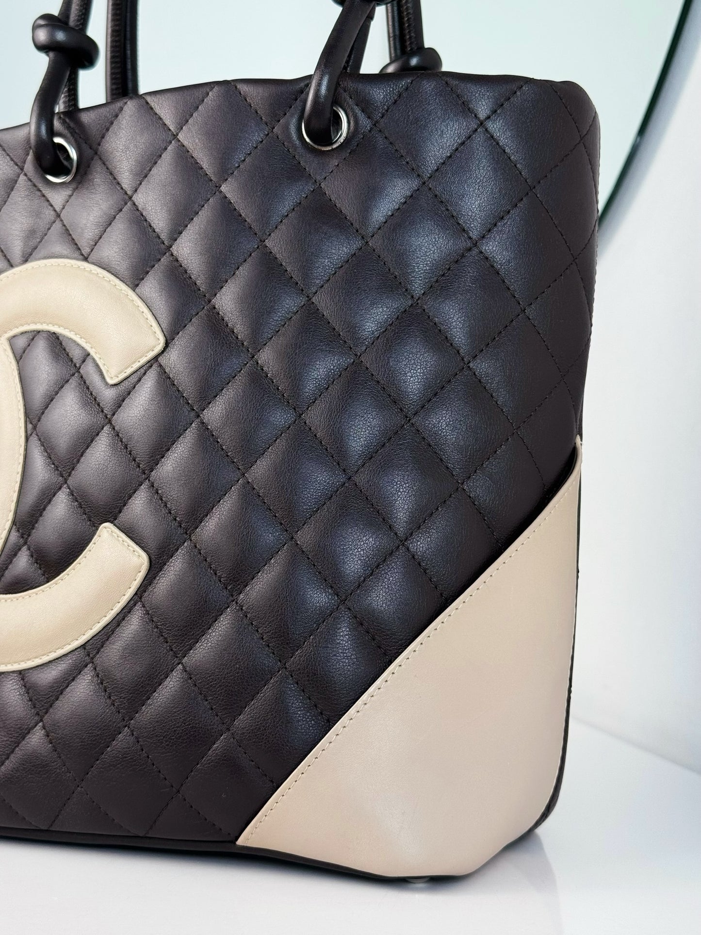 Chanel Vintage Cambon Shoulder Tote Bag