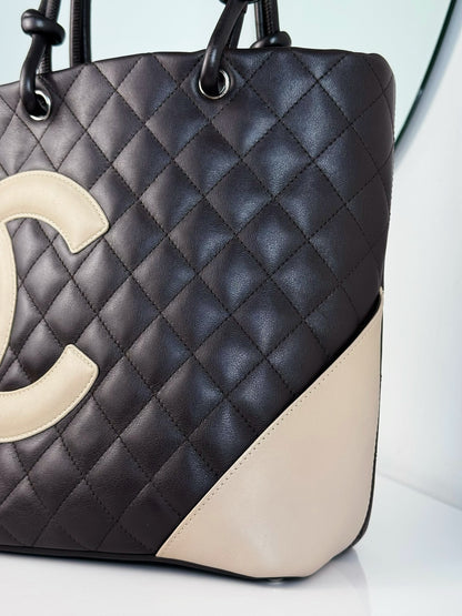 Chanel Vintage Cambon Shoulder Tote Bag
