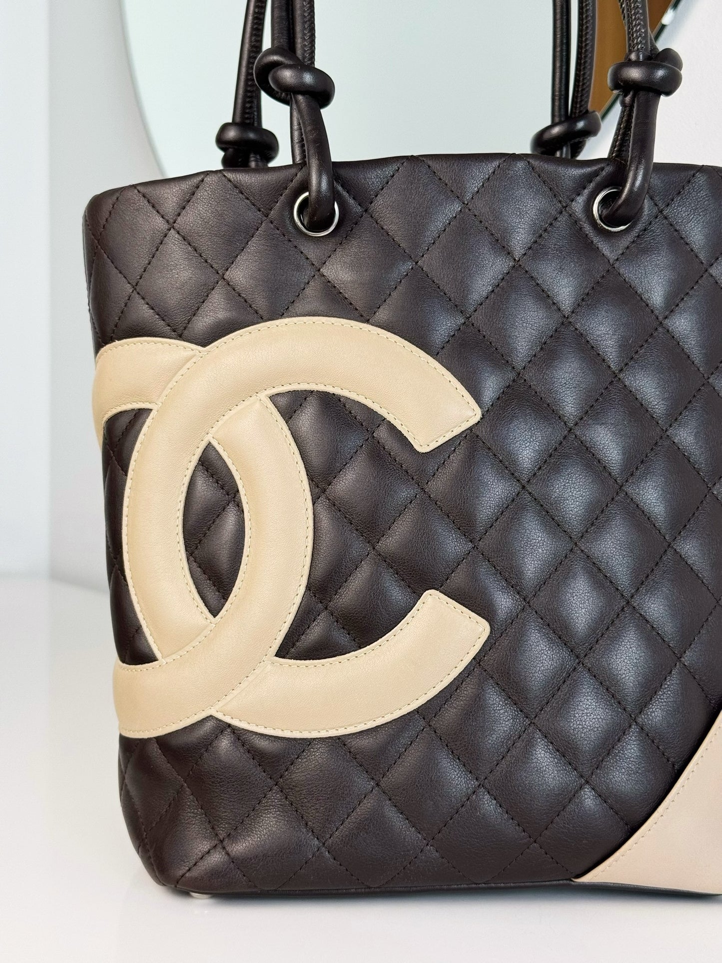 Chanel Vintage Cambon Shoulder Tote Bag