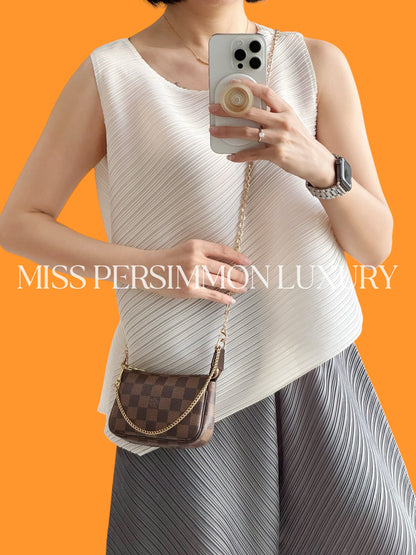 Louis Vuitton Vintage Mini Damier Pochette Accessoires Shoulder Crossbody Bag
